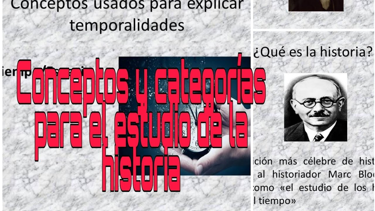 categorias fundamentales para el estudio de la historia