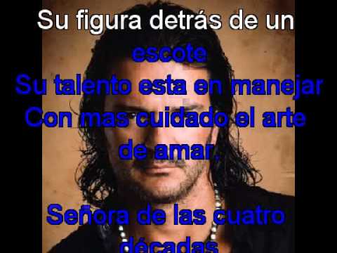 ricardo arjona señora de las cuatro décadas letras
