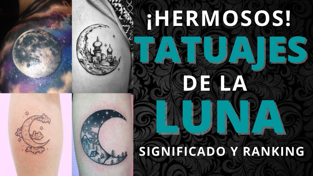 tatuaje de luna en el hombro para mujer