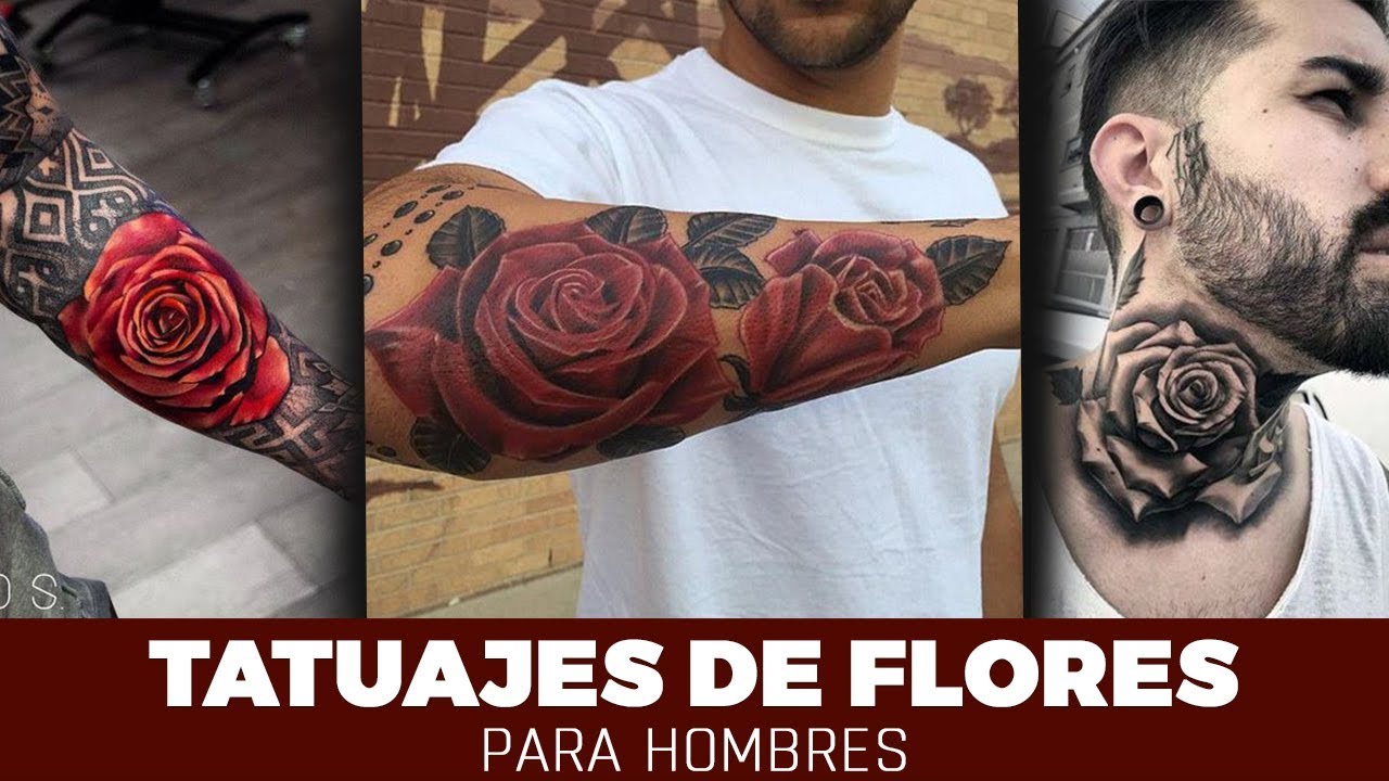 tatuajes de flores en el brazo para hombres