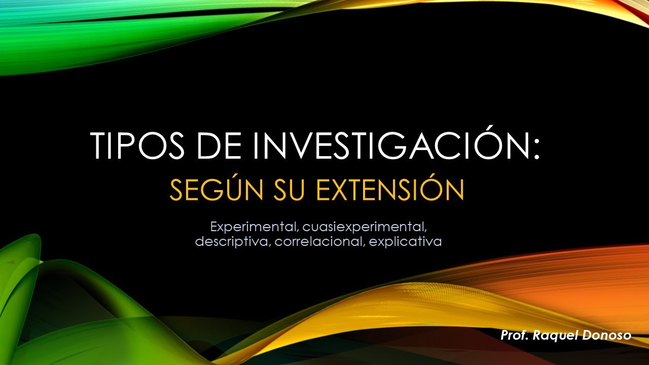 tipos de investigacion segun la extension del estudio