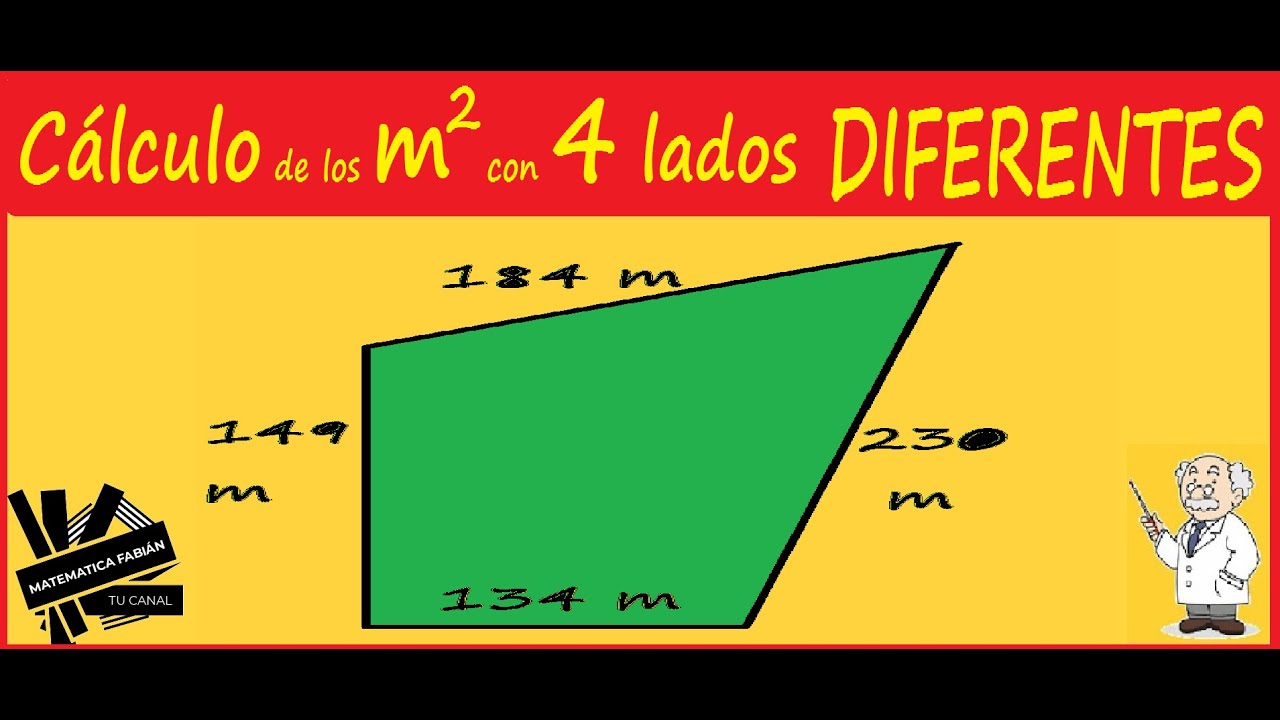 area de una figura irregular de 4 lados
