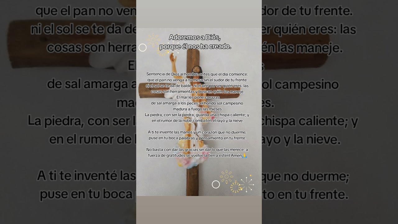sentencia de dios al hombre antes que el dia comience