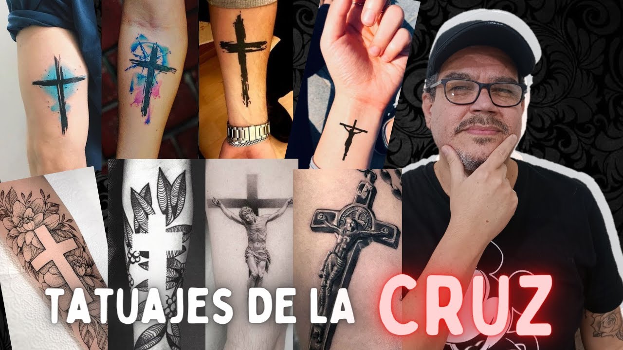 tatuaje de cruz en la mano para hombre