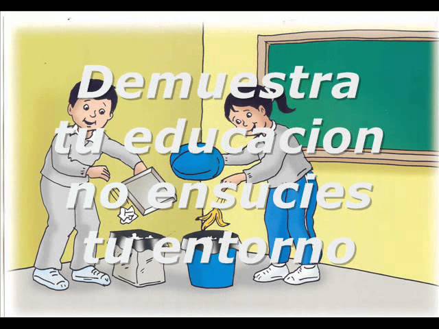frases para no tirar basura en el colegio
