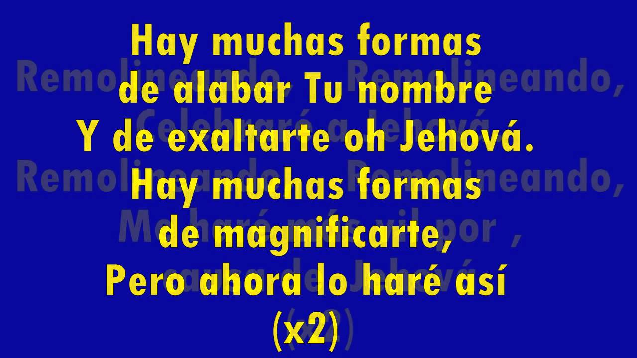 hay muchas formas de alabar tu nombre letra