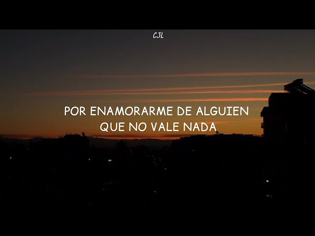 por enamorarme de alguien que no vale nada letra