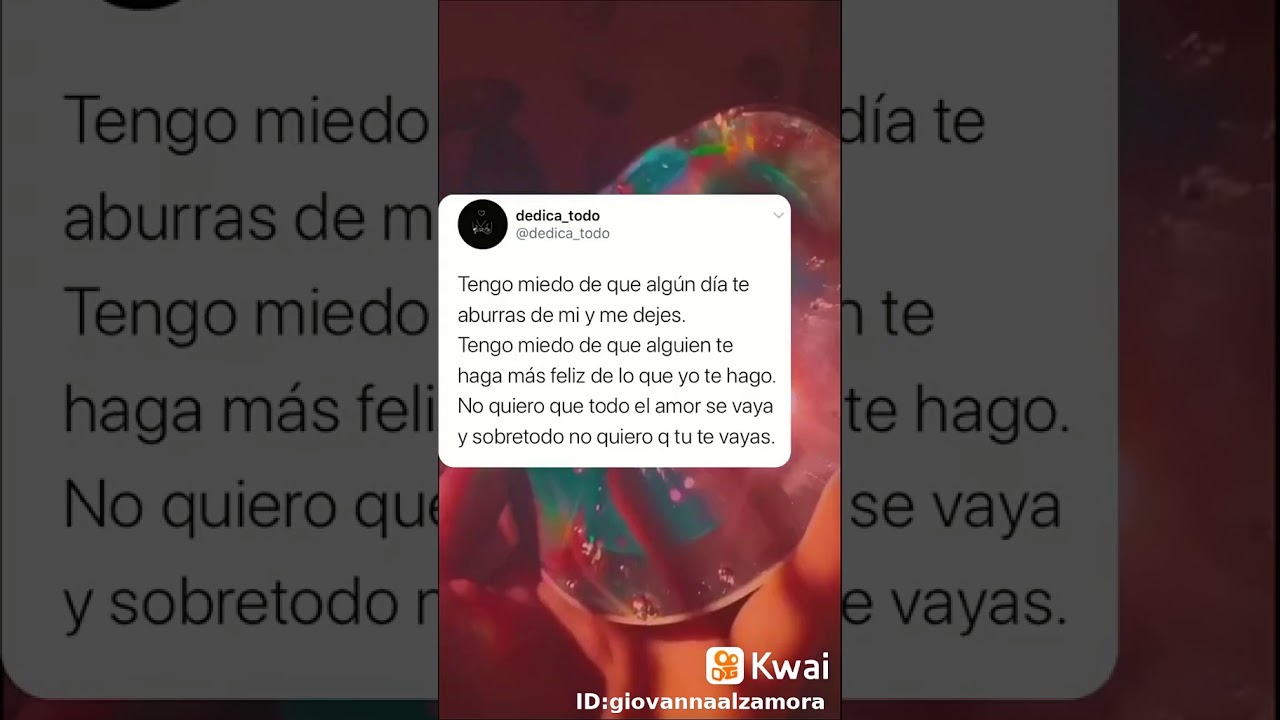 tengo miedo de que te aburras de mi