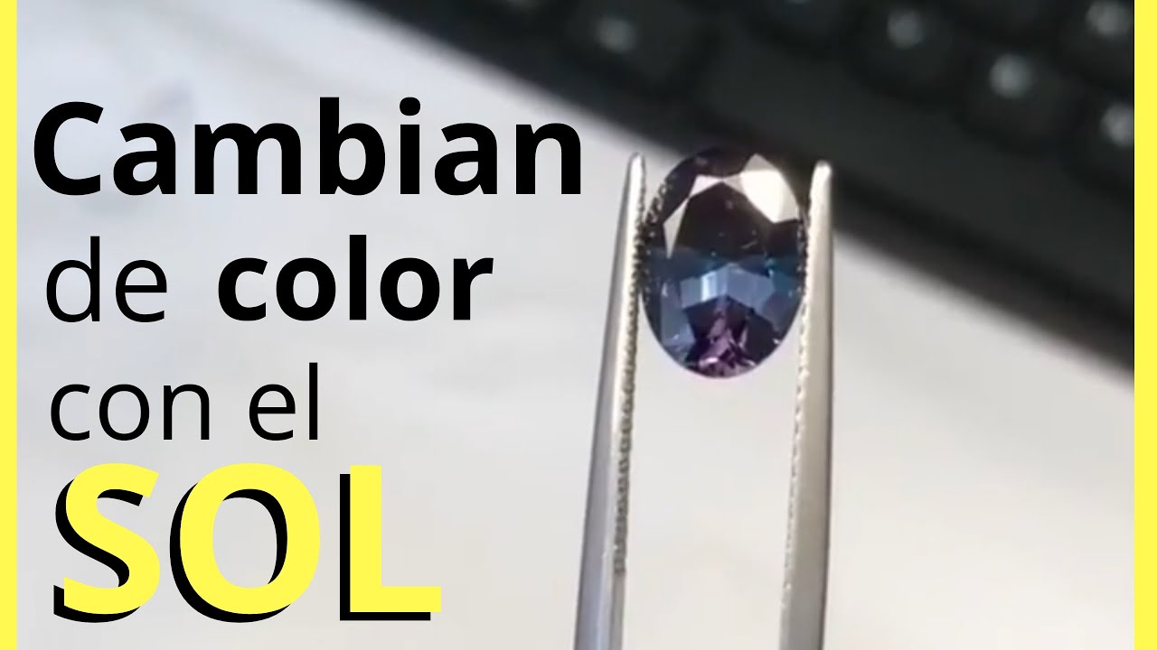 piedra que cambia de color con la luz